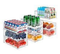 Changshengda Fridge Storage Organisers - 9 Pack (3 Size) Organisers for Pantry, Freezer, Cabinet, Drawer