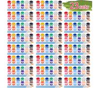 CHANGTIKEJI 6 Colors x 70.5oz Large Bulk Acrylic Paint Set, Rich Art Painting Supplies Non Toxic for Multi Surface, Canvas, Wood, Leather, Fabric Stone Craft, for Kid & Adult with Pump, Color wheel