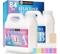 CHANGTIKEJI Silicone Mold Making Kit 84oz 10A Elastic Liquid Silica Gel,Translucent Fast Cure Platinum Silicone Rubber for Silicone Molds,3D Molds,Resin Molds