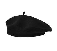 ChangXiang One Piece Simple Vintage Beret Hats Elegant Spring Classic Beret Hat Womens French Beret Hat for Classic Artist Painter Hat (Black)