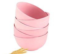 CHANGXIJUDJ Lightweight Plastic Cereal Bowls Set of 6, Food Safe Reusable Breakfast Bowls, Microwave & Dishwasher Safe, Ideal for Adults Kids Soup Rice Pasta Kitchen Use