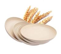 CHANGXIJUDJ Plastic Dinnerware Sets of 4 Pieces,Unbreakable Dinner Plates Set Reusable Plastic Lightweight Camping Plates, Dishwasher Safe