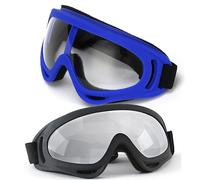 CHANGXIJUDJ Ski Goggles Unisex Snowboard Goggles Windproof UV Protection Safety Glasses Impact Resistant Over Spectacles Protective Eyewear for Men Women, Blue Black
