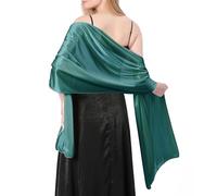 changyexi Satin Evening Formal Wraps and Shawls Women Formal Wedding Prom Bridesmaid Evening Dresses Flapper Accessories, Blackish Green, One Size