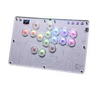 CHANGYUE 16-Key Fighting Keyboard Turbo Function Fighting Game Hitboxes Acrylic Mini Arcade Fight Sticks Compatible With PC/PS 3/PS 4/PS 5/NS/Steam