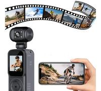 CHANGYUE 2K Handheld Video Camera, Portable Action Camera with 180 Rotating Lens WiFi Vlog Cameras with 1.5inch Screen 130 Wide Angle for Travel Meeting and Daily Use