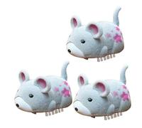 CHANGYUE 3Pcs Interactive Cat Electric Hamster Cat Toy Mouse Moving (Grey)