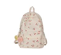 CHANGYUE Children's Cute Cherry Print Preppy Backpack, Large School Bags for Girls Secondary School, Period Bag for Primary School Bookbag for Travel Casual Daypack Lightweight 17-In Lap