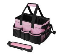 CHANGYUE Cleaning Caddy Bag Cleaning Tool Organizers Oxford Cloth Storage Tote Bag (Pink)
