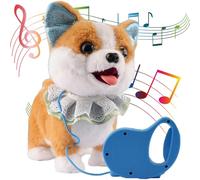 CHANGYUE Electronic Dog Toys for Kids, Interactive Plush Dog Toy Acts Like A Real Puppy Walks/Barks/Shake Tail/Talk/Sing, Realistic Robot Pet Dogs with Remote Control for Toddlers (L)
