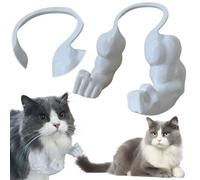 CHANGYUE Funny Cat with Muscular Arms, Creative 3D Printed Cat Muscle Arms, Giant Pet Props Hanging Arm, Cats Muscle Arms Halloween Cats Costume Accessory