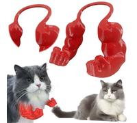 CHANGYUE Funny Cat with Muscular Arms, Creative 3D Printed Cat Muscle Arms, Giant Pet Props Hanging Arm, Cats Muscle Arms Halloween Cats Costume Accessory