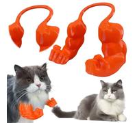 CHANGYUE Funny Cat with Muscular Arms, Creative 3D Printed Cat Muscle Arms, Giant Pet Props Hanging Arm, Cats Muscle Arms Halloween Cats Costume Accessory