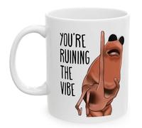 CHANGYUE Marcus The Worm Robert Help Meme Mug, Funny Surreal Internet Humor Coffee Cup, Marcus The Worm Robert Coffee Mug Gift for Friends (Q)