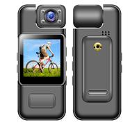 CHANGYUE Mini Body Camera, Wearable Action Camera with Audio and Video Recording, Outdoor Sports Cameras with 180 Rotating Lens for Traveling Cycling Vlogging (Standard Version)