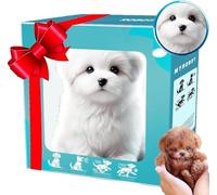 CHANGYUE My Realistic Robot Puppy Toy, Interactive Robot Dog that Act Like Real Dogs Walking, Barking, Tail Wagging, Electronic Robots Dog Gift for Girls Boys (White 1)
