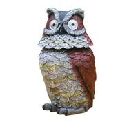 CHANGYUE Owl Statue Solar Powered Owl Decor with Glowing Eyes Owl Decoration for Outdoor Yard Garden Decoration