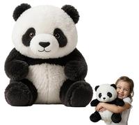 CHANGYUE Panda Plush Toy, Soft Panda Teddy, Stuffed Animal Cuddly Furry Pandas Plush Doll, Companion Toys Birthday Gift for Kids