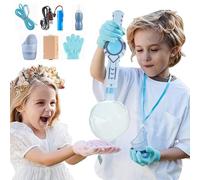 CHANGYUE Smoke Bubble Machine & Elastic Bubble Fog Magic Wand, Fun Bubble Blowing Machine with Colorful Lighting, Magic Interactive Fog Bubbles Machines for Summer Party Toy Gifts