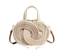 CHANGYUE Women Crochet Top Handle Tote Bag Large Capacity Retro Beach Style