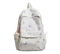 CHANGYUE Women Nylon Casual Travel Daypack with Detachable Hanger Butterfly | Large Capacity Laptop Backpack for Daily Travel Work Outings Picnics Recreational Activities