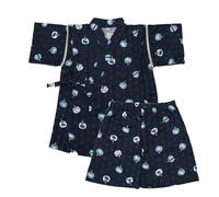 CHANGZHONG kimono kids Boys Clothes Top & Bottom Set Summer Yukata 100% Cotton Breathable Japanese Pattern Japanese Style Children's Kimono Robes Cool Summer Evening 90-150cm