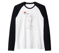 Changzhou Train Railway - Souvenir Route Map China Raglan Baseball Tee