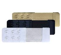 Chanie Women Pack of 3 Soft Comfortable 2 Hooks Bra Extender,10.3cm x 3.2cm