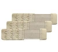 Chanie Women Pack of 3 Soft Comfortable 2 Hooks Bra Extender,10.4cm x 2.5cm
