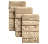 Chanie Women Pack of 3 Soft Comfortable 2 Hooks Bra Extender,6.1cm x 3.8cm