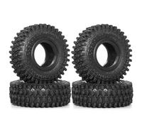 Chanjorlin 1.0 Tires OD 51mm 1/24 RC Crawler Wheels Tires 1/18 All Terrain Super Soft Rubber Mud Tyres with Foam Insert for 1:24 1:18 Rock Crawler Car Axial SCX24 FMS AX24 FCX18 FCX24 TRX4M 4PCS