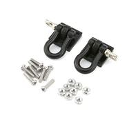 Chanjorlin 1/10 RC Crawler Car Metal Trailer Tow Hooks Buckle Winch Shackles RC Decorations Accessories for 1:10 Scale Rock Crawler Truck Car Traxxas TRX4 Redcat Axial SCX10 RC4WD Tamiya D90 (Black)