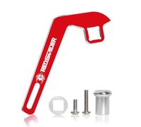 Chanjorlin 1/10 RC Crawler Car TRX-4 Aluminum Transmitter Steering Wheel Trigger One-Handed Control Adapter Upgrade Parts for 1:10 Scale Crawler Car Traxxas TQi Transmitter TRX4 TRX6 TRX-4M (Red)