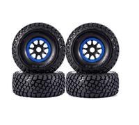 Chanjorlin 1/7 1/8 RC Short Course Truck Tires and Wheels 17mm Hex OD 135mm Off Road Tyres for 1:7 1:8 Scale RC Truck Car HSP TRAXXAS UDR FS FSR Atom ARRMA Mojave 6S EXB YK4072 DF7 4PCS (Blue)