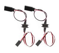 Chanjorlin 2Pack RC Magnetic Snap-On Jr Extension Cable 3Pin 13" Length RC LED lamp Group Magnetic Suction Extension Wires for 1/10 1/8 RC Crawler Buggy Truck Car Boat Airplane Drones Helicopter