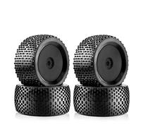 Chanmoo 1/8 RC Off Road Racing Truck Tires And Wheels 17mm Hex Rubber Buggy Tyres OD 140mm For 1:8 Scale Monster Truck Car Arrma Typhon 6S Talion 4WD HPI HSP BAZOOKA CAMPER Kyosho TRAXXAS 4PCS (Black)