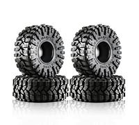 Chanmoo 1.9 RC Crawler Tires 120mm With Foam Insert Soft Rubber 1/10 Scale Mud slingers Tyres For Traxxas TRX4 Axial SCX10 SCX10 II RC4WD D90 D110 TF2 Tamiya CC01 Gen8 1.9 Beadlock Wheel Rims 4PCS