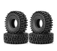 Chanmoo 1.9 RC Crawler Tires With Foam Insert 1/10 Soft Rubber Mud Grappler Wheels Tyres OD 4.72" For 1:10 Rock Crawler Car Traxxas TRX4 Axial SCX10 II RC4WD D90 TF2 Tamiya CC01 Gen8 1.9" Rims 4PCS