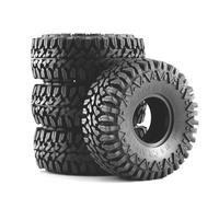 Chanmoo 1.9 RC Crawler Tires With Foam Soft Rubber Mud Slingers Grappler Wheels Tyres For 1/10 Scale RC Car Traxxas TRX4 RC4WD D90 Axial SCX10 II TF2 Gen8 Tamiya CC01 1.9 Inch Beadlock Rims 4PCS