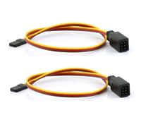 Chanmoo RC JR Style Servo Splitter 1 Male to 2/3/4/5/6 Female Y Harness Leads Y Splitter Cable Lead Wire 350mm for RC Cars Airplane Drone Receiver Servo ESC Cable Servo Fan 2Pcs (1 Male to 2Female)