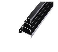 Channel Aluminium Profile, Equilateral Aluminum U Channel Tube 6063T5 Black Multiple Sizes Pack of 2(15x10x13mm)