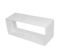 Channel Connector, 220mm x 90mm, White Plastic Ventilation Duct Connector