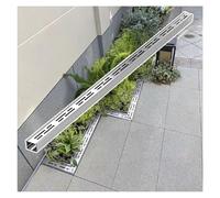 Channel Drain Kit, Stainless Steel Trench Drainage System, Outdoor Driveway Water Diverter Gutter for Garage and Yard, Custom Water Management Solution