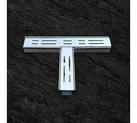 Channel Drain Kit with Metal Grate Cover - 12pcs Effective Drainage Solution for Outdoor Flower Beds, Showers, Yards, and Garages - 15x4cm (5.9x1.6inch)