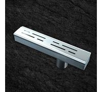 Channel Drain Kit with Metal Grate Cover - 12pcs Effective Drainage Solution for Outdoor Flower Beds, Showers, Yards, and Garages - 15x4cm (5.9x1.6inch)