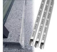 Channel Drain Outdoor Concrete, Narrow Mini Water Drain Trench for Patio Yard Deck Gutter Drainage, 3.3ft Long, 5 Pieces, 6 x 2 in