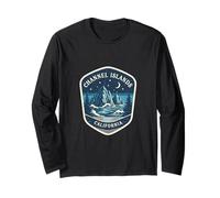 Channel Islands California Ocean Waves Mountain Nature Long Sleeve T-Shirt