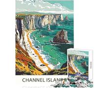 Channel Islands Coastline Jigsaws 1000 Pieces for Teenagers Stimulate Active Brain And Mind Gentle Relaxing Fun Activity (38X26cm)
