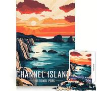 Channel Islands National Park Sunset Poster Jigsaw Puzzles for Adults 1000 Thought Challenge Quiet Fun No Rough Edges Festive Present (38x26cm)
