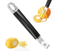 Channel Knife, 2-in-1 Lemon Twist Peeler Stainless Steel Lemon Peeler Zester Bar Tool Cocktail Garnish Citrus Lemon Rind Zester Tool for Kitchen Bar Restaurant